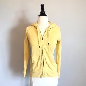 JCREW ladies yellow fleece zip hoodie - SZ - S